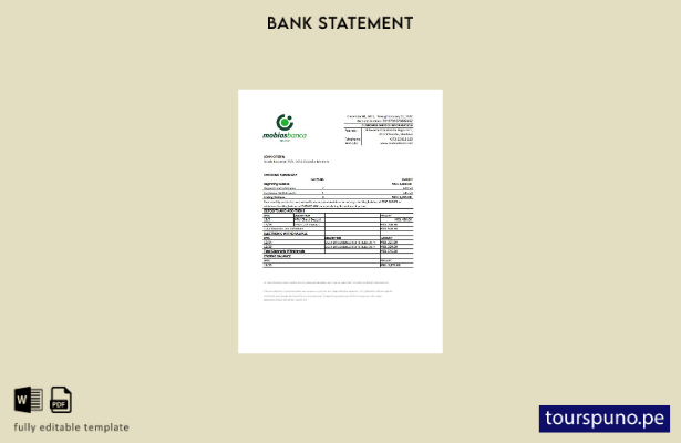 listo para imprimir plantilla de Excel de extracto bancario de Moldavia Mobiasba
